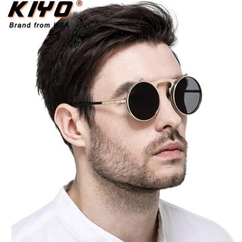 KIYO Brand 2020 New Women Men Round Polarized Sunglasses Metal Vintage Sun Glasses High Quality UV400 Driving Eyewear 3057
