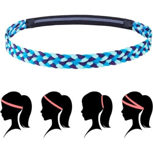 Sports Headband Braided Polyester Headbands Multicolor Headband Exercise, Running, Yoga and amp - Headbands for Women