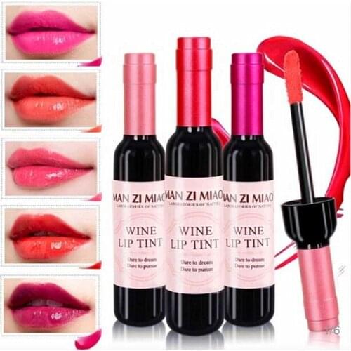 Wine Red Korean Style Lip Tint Baby Pink Lip For Women Makeup Liquid Lipstick Lip gloss red lips Cosmetic Hot