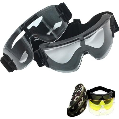 USMC Military Army Goggles Airsoft Paintball Eye Protection Safety Glasses Tactical Hunting Shooting Glasses 3 Lens