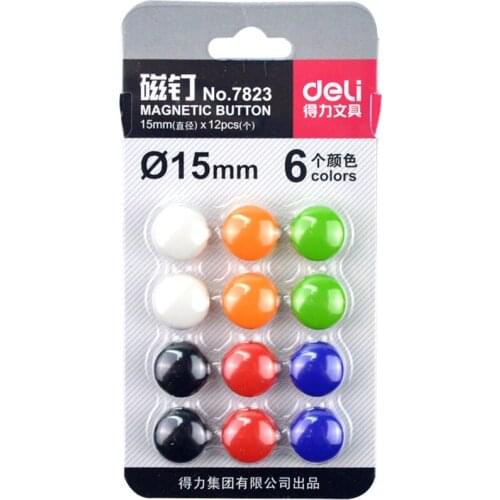 5 Packs Total 60Pcs 6 Colors Magnetic Pin For Whiteboard Refrigerator Dia 15mm Home Message School Teaching Office Meeting 7823