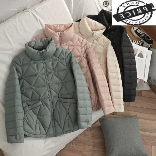 Winter White Autumn Down Coat Female Jacket Womens Clothing 2021 Korean Ultra Light Down Jacket Woman Parkas Hiver 20002