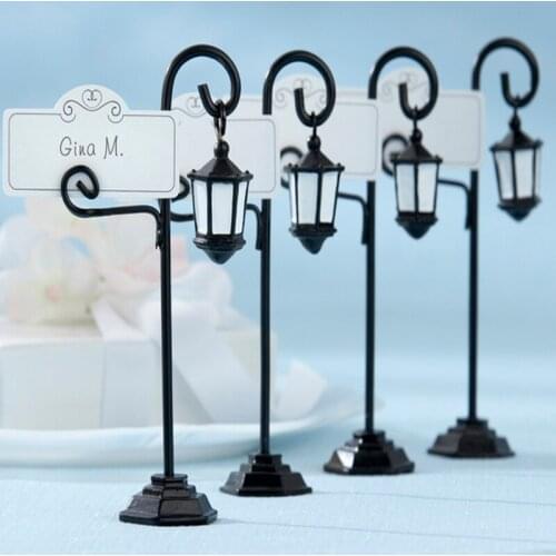 12PCS Unique Design Bourbon Street" Streetlight Place Card Holder/Name Holders Party Decoration Favors