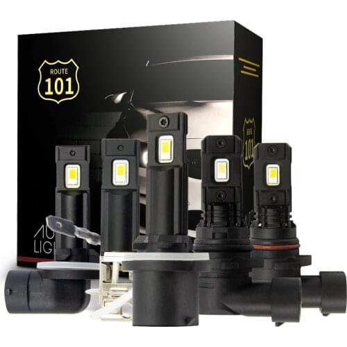 Route101 H3 H8 H9 H10 H11 H16 H27 880 881 HB4 9006 Car LED Fog Light Bulb 6000K White Yellow 12V H7 Auto Running Lamp Set