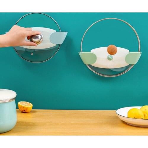 Household Multifunctional Wall Mounted Pot Lid Pan Storage Rack Holder Shelf