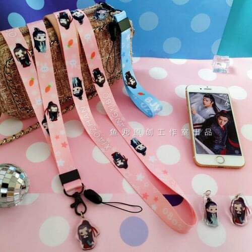 Anime Mo Dao Zu Shi Cosplay The Untamed Wei Wuxian Lan Wangji Cosplay Mdzs Phone Chain Key Chain Pendant Gifts For Girls CS289