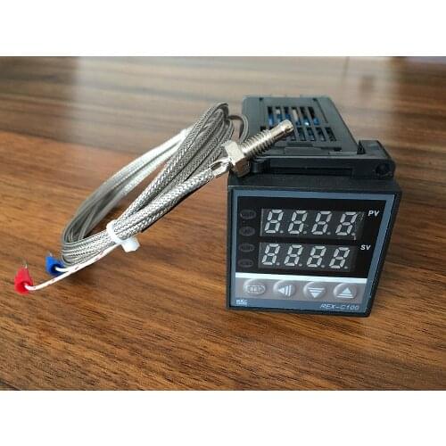Digital Temperature Controller REX-C100 Relay output with Range 0-400 Degrees Celsius 50Hz with Thermocouple 1m