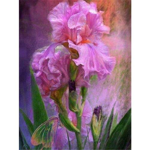 Flowers DIY Cross Stitch Embroidery 11CT Kits Needlework Craft Set Cotton Thread Printed Canvas Home Decoration Wholesale