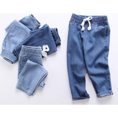 Fashion Boys Jeans New Summer Girl Pants Casual Trousers Autumn Children Sweatpants Birthday Present Kids Clothes 3-10 Years Old