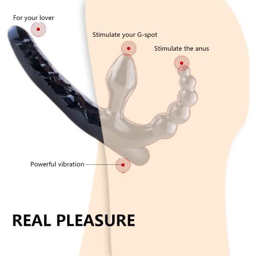 Dildo Vibrator Soft Dildo Toys for Women Sex Toys for Lesiban Strapless Double-heads Vibrator Toys for Adults Anal Vibrator