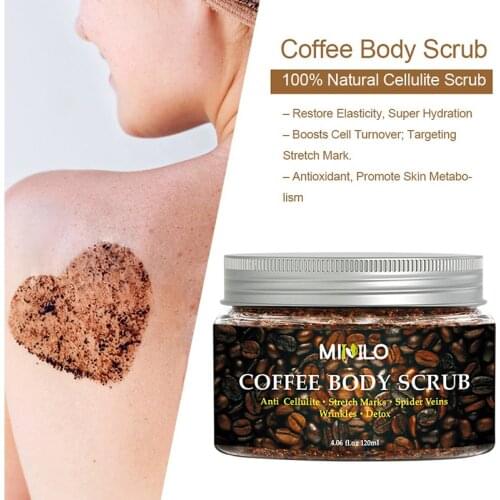 Coffee Scrub Body Scrub Cream Facial Dead Sea Salt For Exfoliating Whitening Moisturizing Anti Cellulite Treatment Acne TSLM1