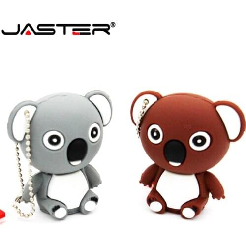 JASTER Animal koala pendrive 64GB 16GB 32GB usb flash drive pen drive Cute U disk USB creative memory stick gift with keychain