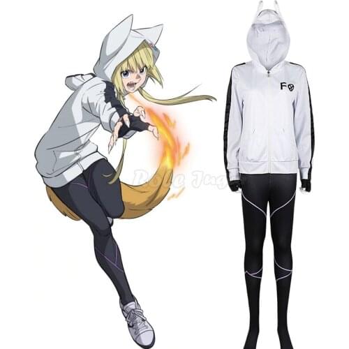 Japanese Anime Kemono Jihen Kabane Costume Cosplay Uniform Tops Pants Gloves Sets for Adult Women C115M183