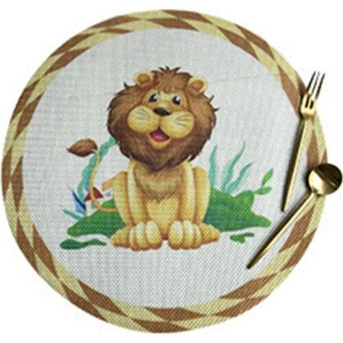 Table Mats Animal Shape Heat Resistant PVC Colorful Foldable Pot Mat Restaurant Table Decoration Pads 32cm x 32cm