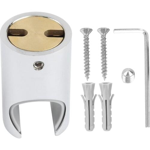 Round Shower Base Handheld Shower Head Bracket Brass Shower Holder Wall-Mounted Shower Accessories