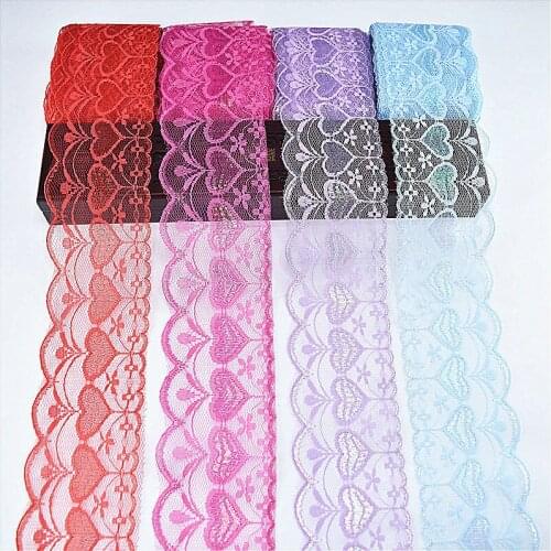 New 10Yards Lace Ribbon 75mm width DIY Apparel Sewing Accessories lace trimming clothing wedding decoration African lace fabric