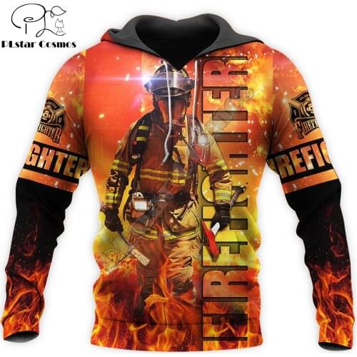 2020 Fashion Mens Hoodie Brave Firefighter 3D Printed Harajuku Sweatshirt Unisex Casual Jacket Pullover sudadera hombre KJ069