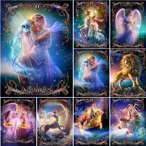 DIY 5D Constellation Leo Decoration Diamond Painting Full Square Drill Rhinestone Embroidery Cross Stitch Kit Handmade Art Decor