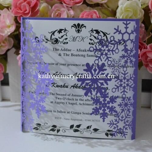 Latest laser cut birthday/wedding invitations,navy blue pocket fold invitation wedding card