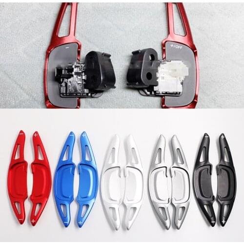 Pair Auto Car Shifter Paddle Shift Gear Extension Parts For Mazda 3 Axela 2020-2021 Steering Wheel Accessories Aluminium Alloy