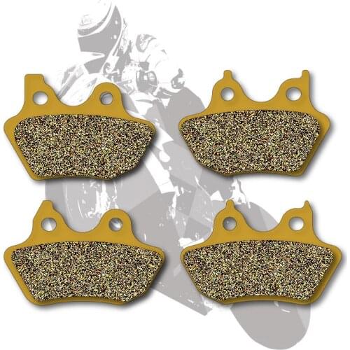 Motorcycle Disc Front + Rear Semi-Metallic Brake Pads For HARLEY FLSTF FXSTB FXSTC 1584 2007 Motorbike