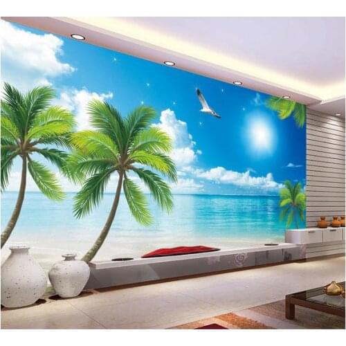 Custom photo wallpapers 3d wall murals wallpaper The Mediterranean landscape setting wall papers decoration trees wallpaper
