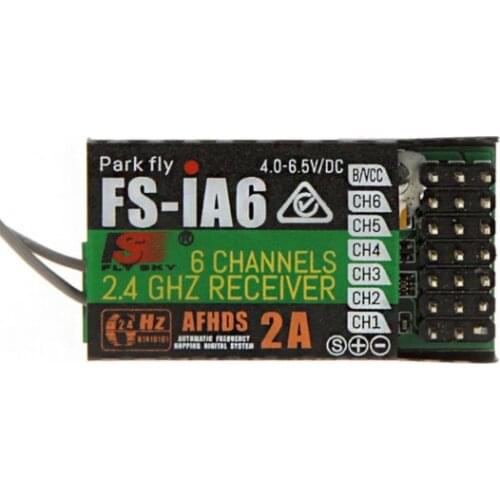 FLYSKY FS-iA6 2.4G 6CH AFHDS Receiver For FLYSKY FS-i10 FS-i6 RC Helicopter Airplane Multirotor FPV Racing Drone Transmitter