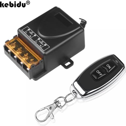 Kebidu Newest 220V 30A relay Wireless RF Remote Control Switch 1 Transmitter+ 1Receiver 433MHz Remote controller
