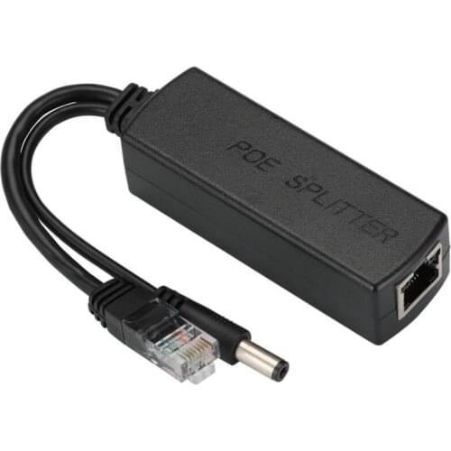 PoE Splitter 48V to 12V POE Connectors Splitter Extender Injector IEEE802.3Af/At 10/100M for Hikvision POE Splitters