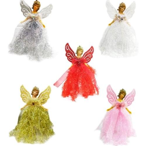 Christmas Angel Sparkle Doll Hanging Xmas Tree Pendants Ornaments Home Decor
