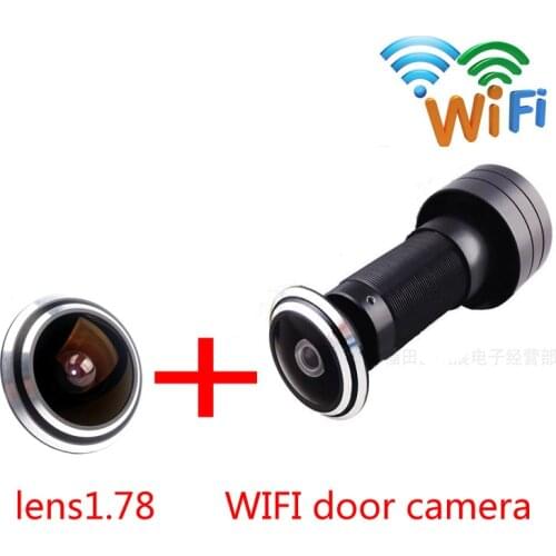 V380 Door Eye Hole Security 1080P HD 1.78mm Lens Wide Angle FishEye CCTV Network Mini Peephole Door WifI IP Camera P2P TF Card