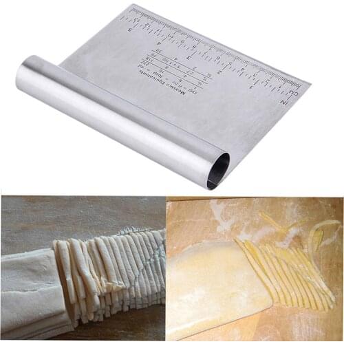 Stainless Steel Cake Scraper Pastry Cutters Baking Cake Cooking Dough Scraper Fondant Spatulas Edge DIY Baking Decorating Tools