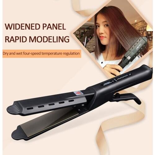 Straightening Irons Fast Warm-up Thermal Performance Hair Straightener Curler Hair Flat 2 In 1 Dry Wet Curling Iron Hair Styling