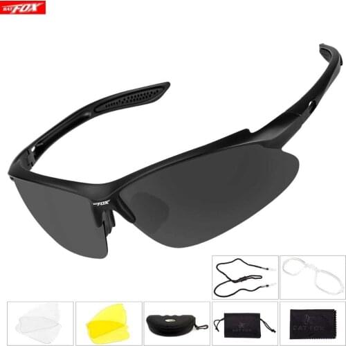 BATFOX Bicycle Glasses Outdoor Sports MTB Cycling Sunglasses Interchangeable Polarized Safety Superlight Frame Road Bike Glasses