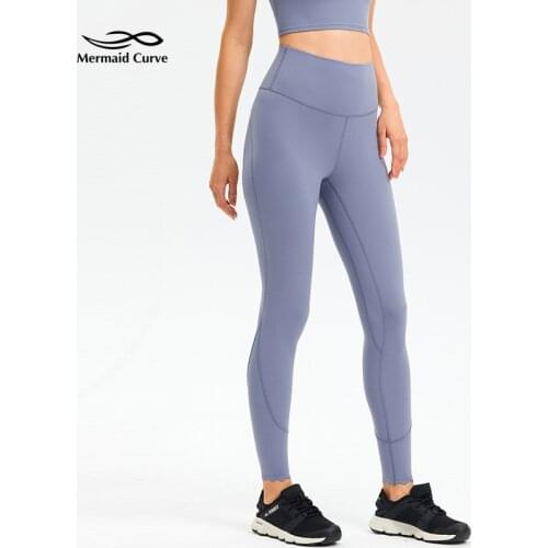 Women Autumn Patchwork Tight Elastic Sports Pant Wave-Shaped Foot Mouth Solid Color Yoga Fitness Leggings With Invisible Pockets