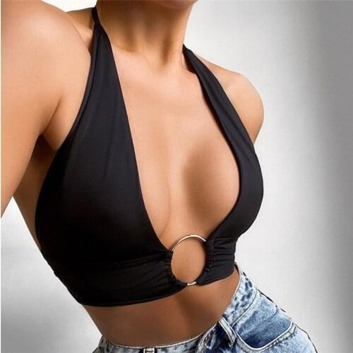 V-section Hot sale Women Sexy Off Shoulder Tank Tops 2021 Summer New Short Elegant Soft Slim Fit Crop Top Clothing