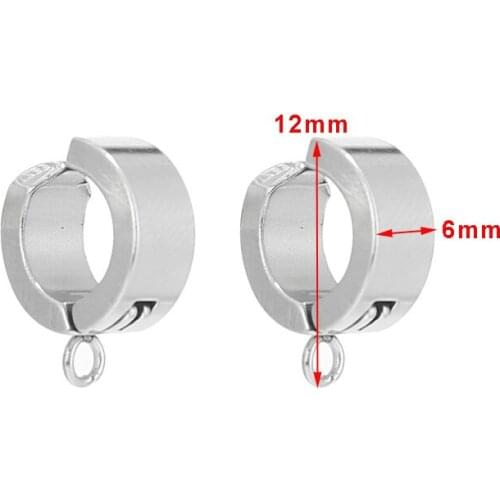 10 PCS/lot Hoop Earrings Stainless Steel Earrings Gold Tone Hoops DIY Earring for Women Girls Sensitive Earring