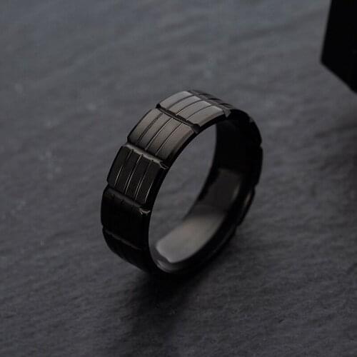 2021New Arrival Popular Stainless Steel Mens Ring Batch Flower Black Plating Process Fashion for Mens Rings Jewelry Wholesale