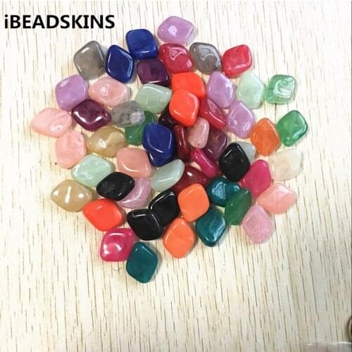 Choose color) 20.5x17mm 300pcs/lot Acrylic marble effect rhombus beads for DIY beads Jewelry necklace making