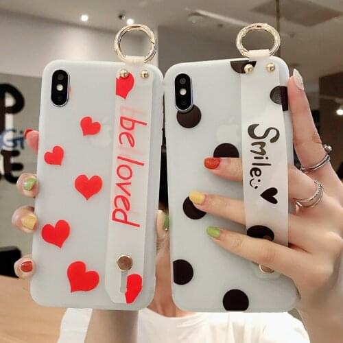 For Huawei P40 P30 P20 Pro 20 Lite P10 plus Honor 20 Pro Lite Mate 10 20 Pro 30 Lite Nova6 SE 5 Pro Wrist Strap Phone Stand Case