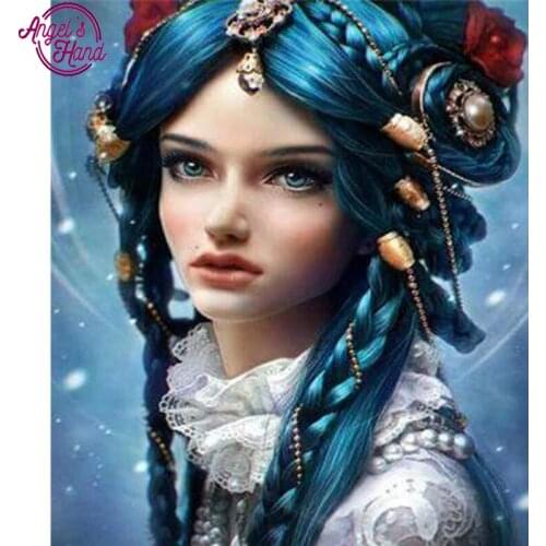 DIY Diamond Embroidery Portrait Cross Stitch Mosaic Rhinestones Diamond Painting Room Decoration Arts Beautiful Girl