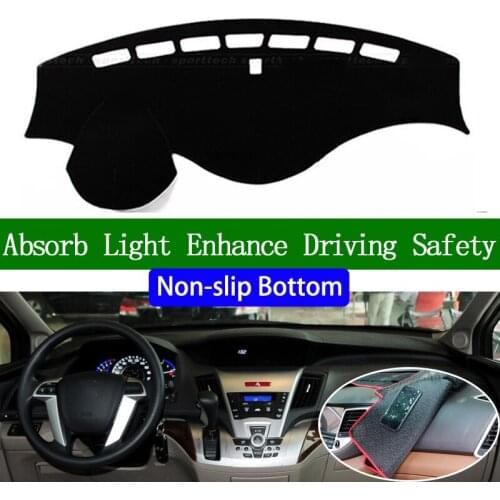 For Honda odyssey 2009 2010 2011 2012 2013 2014 Non-slip Bottom Dashboard Cover Car Decals Car Stickers Interior Car Accessories