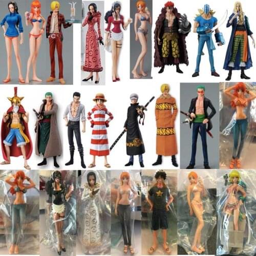 BANDAI One Piece Action Figure Ex Cashapou Candytoy Small POP Luffy Nami Boa Hancock Shanks Rare Model Ornaments