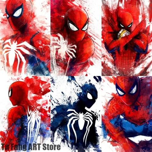 Marvel Movie Canvas Painting Spiderman Superhero Wall Art Posters and Prints Room Decor Pictures Living Boys Home Decoration
