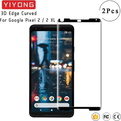 YIYONG 3D Edge Curved Glass For Google Pixel 2 XL Tempered Glass Screen Protector For Google Pixel 3 4 3A XL Pixel2 Pixel3 Glass