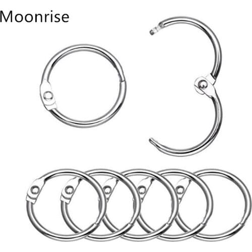 20-88mm Nickel Plated Book Rings Loose Leaf Binder Ring Key Chain Key Assorted Size
