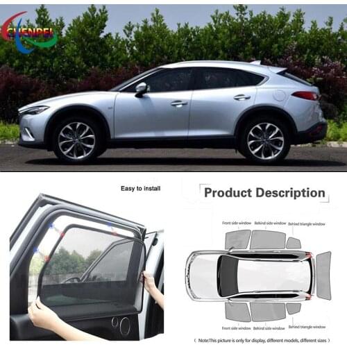 For Mazda CX-4 Car Full Side Windows Magnetic Sun Shade UV Protection Ray Blocking Mesh Visor Car Decoration Accessories