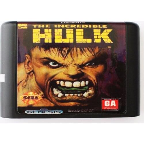 The Incredible Hulk 16 bit SEGA MD Game Card For Sega Mega Drive For Genesis