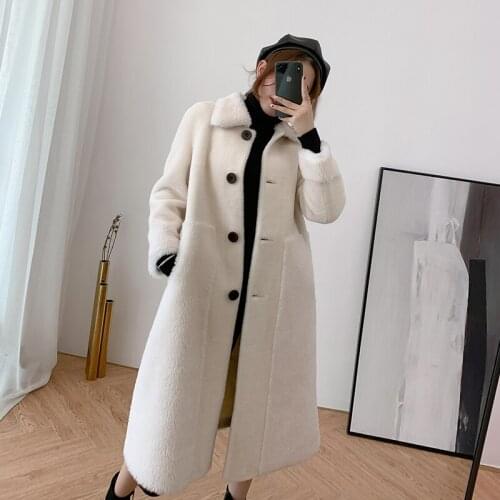 Coat Sheep Shearing Real Winter Jacket for Women Clothes 2020 Korean Wool Fur Coats and Jackets Y096 KJ4054