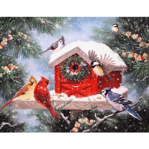 Full Drill Square Diamond 5D DIY Diamond Painting"Bird house" Round Diamond Embroidery Cross Stitch Rhinestone Mosaic Painting
